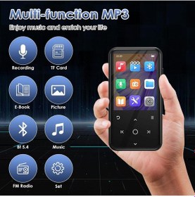 Resim 64gb Mp3 Çalar Bluetooth, 2.4 Inç Ekran, Klipsli Tasarım, 500mah Pil 