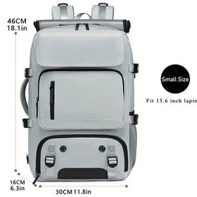Resim Willowhaven Gümüş Gri Büyük Seyahat Sırt Çantası Su Geçirmez Usb Şarj Ayakkabı Bölmeli Diğer 
