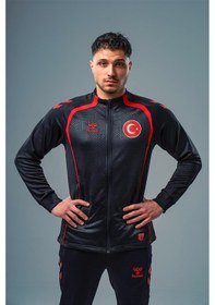 Resim Hummel Target Milli Takım Kamp Eşofman Üstü Kırmızı-siyah 