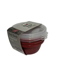 Resim Tick Tock Hava Sızdırmaz Saklama Kabı Kırmızı 3'lü Set 3 x 250 ML Kırmızı 