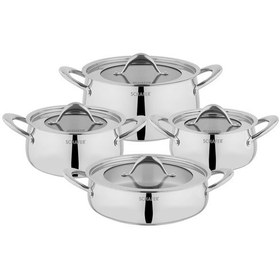 Resim Schafer Galaxy Çelik Tencere Seti 8 Parça-ınox Inox 