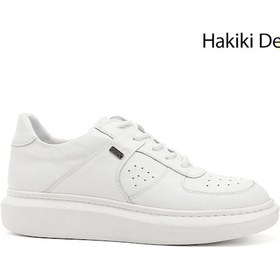 Resim Gönderi R Beyaz Dolgu Taban Hakiki Deri Sneaker Beyaz 