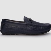 Resim %100 Hakiki Deri Lacivert Tokalı Erkek Loafer-lacivert Lacivert 