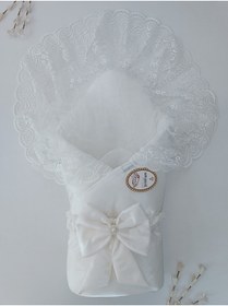 Resim Tomuycuk Kumru Kristal Kı Bebek Kundağı Unisex Bebek Dış Kundak Battaniyesi Hastane Çıkışı Kundak Battaniye 