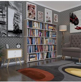 Resim Kenzlife Kitaplık Süper Ga 150 160 19 Crd 5 Katlı 2 Bölme Çift Bölme Opsiyonlu Ofis Mutfak Banyo Dolabı Arkalıksız Çok Renkli 