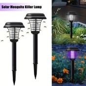 Resim 1/2 Açık Hava Güneş Sivrisinek Öldürücü Lamba - Mor ve Beyaz Işık ile LED Güneş Sivrisinek Lambası, İç ve Dış Mekan Kullanımı, Bahçe ve Patio için İdeal, Sivrisinek Kontrol Lambası | Modern Dış Mekan Lambası | Güneş Enerjili Lamba 