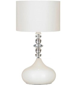 Resim 571 Store ELPİS MASA ABAJURU KRİSTAL TAŞ KUMAŞ BAŞLIK MATAL AYAK 