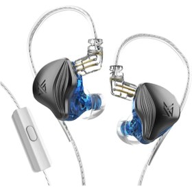 Resim KZ ZEX Hibrit Sürücü In Ear Monitör HiFi IEM Kablolu Kulak İçi Oyuncu Kulaklık 