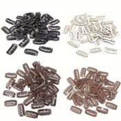 Resim 30 adet 32mm Saç Uzatma Klipsi, Perukları Sabitlemek İçin 6 Dişli Peruk Klipsleri, Kadınlar ve Erkekler için Yumuşak Kauçuklu Metal Çıtçıtlı Küçük Klipsler 