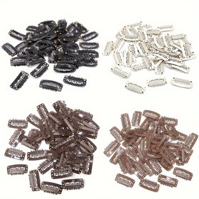 Resim 30 adet 32mm Saç Uzatma Klipsi, Perukları Sabitlemek İçin 6 Dişli Peruk Klipsleri, Kadınlar ve Erkekler için Yumuşak Kauçuklu Metal Çıtçıtlı Küçük Klipsler 