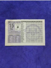 Resim 15 Mart 2002 Takvim Yaprağı - Nostalji Koleksiyonluk Takvim Yaprağı 