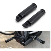 Resim Hightower Siyah Cnc İşlemeli Alüminyum Alaşım Motorculuk Ayak Pedları Harley Touring Sportster 883 Softail Dyna Fatboy 