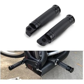 Resim Hightower Siyah Cnc İşlemeli Alüminyum Alaşım Motorculuk Ayak Pedları Harley Touring Sportster 883 Softail Dyna Fatboy 