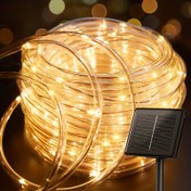 Resim Güneş enerjili lambalar paketi, ip ışıklar, 50/100/200/300 LED ampulü olan güneş enerjisi ile çalışan dize ışıklar, 8 modlu peri ışıkları, bahçeler, teras partileri ve düğünler için uygun dış mekan dekoratif aydınlatmalar 