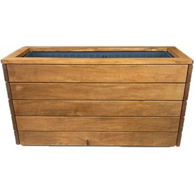 Resim Bahçem Saksı Ahşap Saksılık Büyük Boy Saksı Stand Çiçeklik Dikdörgen Iç Saksılıdır 32x87x47 