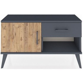 Resim Arges Şifonyer Tek Raflı Tek Çekmeceli Tek Kapaklı 88x30x48 Antrasit-çam/antrasit Çam/antrasit 