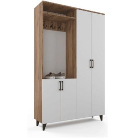 Resim Venge Portmanto - Atlas Çam - Beyaz 