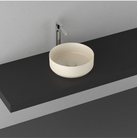 Resim İsvea Infinity Ø 36 Cm Tezgahüstü Lavabo - Fildişi 