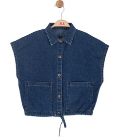 Resim NK Kız Çocuk Spain Denim Yelek 8-14 Yaş Mavi 