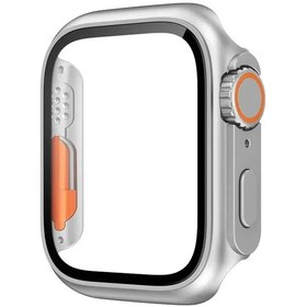 Resim Forzacase iOS Uyumlu Watch Se 40mm Uyumlu Full Ekran Kasa Koruyucu Ve Watch Ultra Çevirici Kılıf - Fc396 Gümüş 