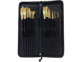Resim MONT MARTE mm Studio Fırça Seti Şövale Tip Çantalı 15'li 