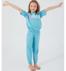 Resim U.S. Polo Assn. Mavi Kız Çocuk Pijama Takımı Mavi 