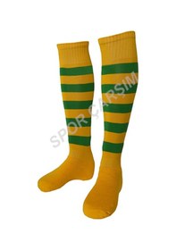 Resim Tam Profesyonel Zebra Futbol Çorabı,Tozluk,Konç Sarı-Lacivert 