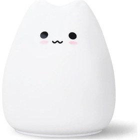 Resim Geeksen Sevimli Kedi Şekilli Led Gece Lambası - Renk Değiştiren Ve Göz Koruyucu Diğer 