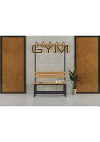 Resim Ayakkabılıklı 4 Ayaklı Çift Taraflı Bank, 10 Kanca, 100x85x170 Cm, Sporbankı 