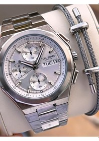 Resim Tom Jones Bileklik Hediyeli Çelik Kordon 3 Atm Suya Dayanıklı 2 Yıl Garantili Erkek Kol Saati 10046.1 Gümüş 