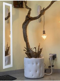 Resim Beyaz Ahşap Dekoratif Duvar Ayna 121 23 Beyaz 