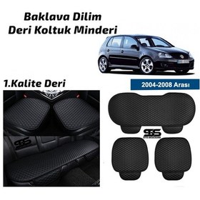 Resim Volkswagen Golf 5 2004-2008 Siyah Deri Oto Koltuk Minderi 