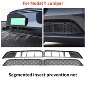 Resim 2025 Tesla Model Y Juniper için Ön Izgara Mesh Ekleri, ABS Tüm Hava Koşullarına Uygun Hava Girişi Bumper Gril Kapağı, 2025 Model Y Aksesuarları 
