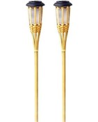 Resim Monyee Bambu Solar Alev Işığı, 12 Işık Modu, 6-12 Saat Sürekli Aydınlatma, Ip44 Koruma, Çevre Dost, Bahçe/çimenlik Işığı 