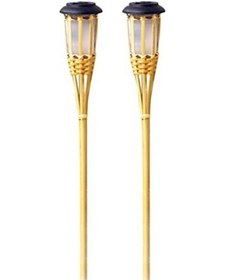 Resim Monyee Bambu Solar Alev Işığı, 12 Işık Modu, 6-12 Saat Sürekli Aydınlatma, Ip44 Koruma, Çevre Dost, Bahçe/çimenlik Işığı 