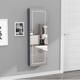 Resim DECOBOX Eyfel Led Aydınlatmalı Boy Aynalı Takı Dolabı Sarı Işık 