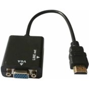 Resim Platoon HDMI To VGA Ses Çıkışlı HDMI To VGA HDMI Dan VGA HDMI VGA Çevirici 