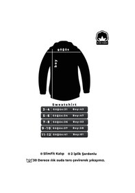 Resim Uyguntarz Çocuk Kafadar Ayılar Baskılı Sweatshirt Siyahsarı 