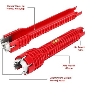 Resim Titi 6116 Çok Fonksiyonlu Musluk Lavabo Batarya Montaj Anahtarı 