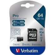 Resim Verbatim 64GB Pro U3 SDXC Hafıza Kartı 