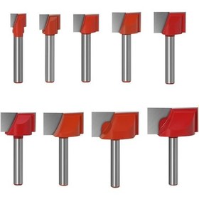 Resim Sones 9'u 1 Arada 6 Saplı Alt Temizleme Bıçağı Ağaç İşleme Yuva Açma Frezeleme Kesici Cnc Gravür Makine Aracı 