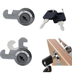 Resim Zhltools Dolap Çekmece Kilidi Mandallı Çekmece Kilidi 2 Anahtarlı Mobilya Dolap Kilit 