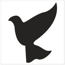 Resim Kuş Folyo Sticker Derstv927 50cm Uzunluk Siyah 