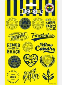 Resim Fenerbahçe Sticker Seti Sarı Lacivert - Lisanslı Orijinal 