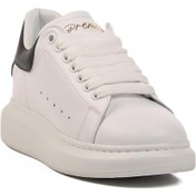 Resim Ayakmod Premium 02028 M Beyaz-siyah Hakiki Deri Erkek Sneaker Beyaz - Siyah 