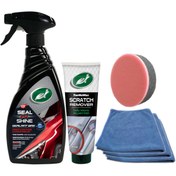 Resim Turtle Wax Hibrid Boya Koruyucu 500 ml Çizik Giderici Pasta 100 ml Sünger 3 Adet Bez 