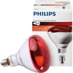 Resim Philips 250W E27 Infrared Kızmızı Işık Isı Veren Ampul 