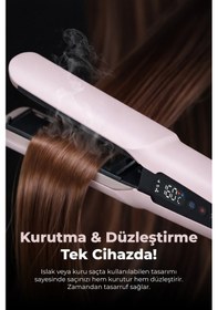 Resim Ks-914 Profesyonel Kurutma & Düzleştirme Makinesi 1300w 5 Sıcaklık 3 Hız Ayarı 
