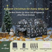 Resim Her Mevsim Güneşe ve Kardan Koruyucu Taş Kedi Kulübesi/Köpek Evi - Kalınlaştırılmış, Hava Koşullarına Dayanıklı Oxford Kumaştan Yapılmış, Dış Mekanda Kayıp Hayvanları Güvenli Tutar 