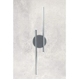 Resim Sare Aplik Modern Tasarım Gri Renk - Gün Işığı Ledli Banyo - Mutfak - Salon LED Duvar Aplik 